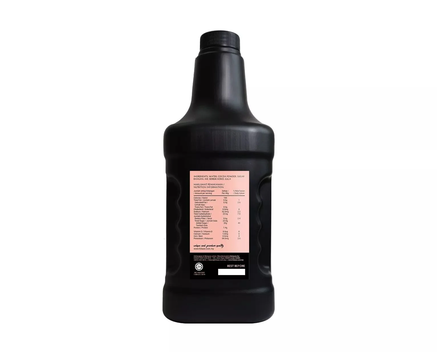 Best selling dark chocolate semi sweet sauce strong silky chocolate 3.2kg packed halal mesti certified 12 months shelf life