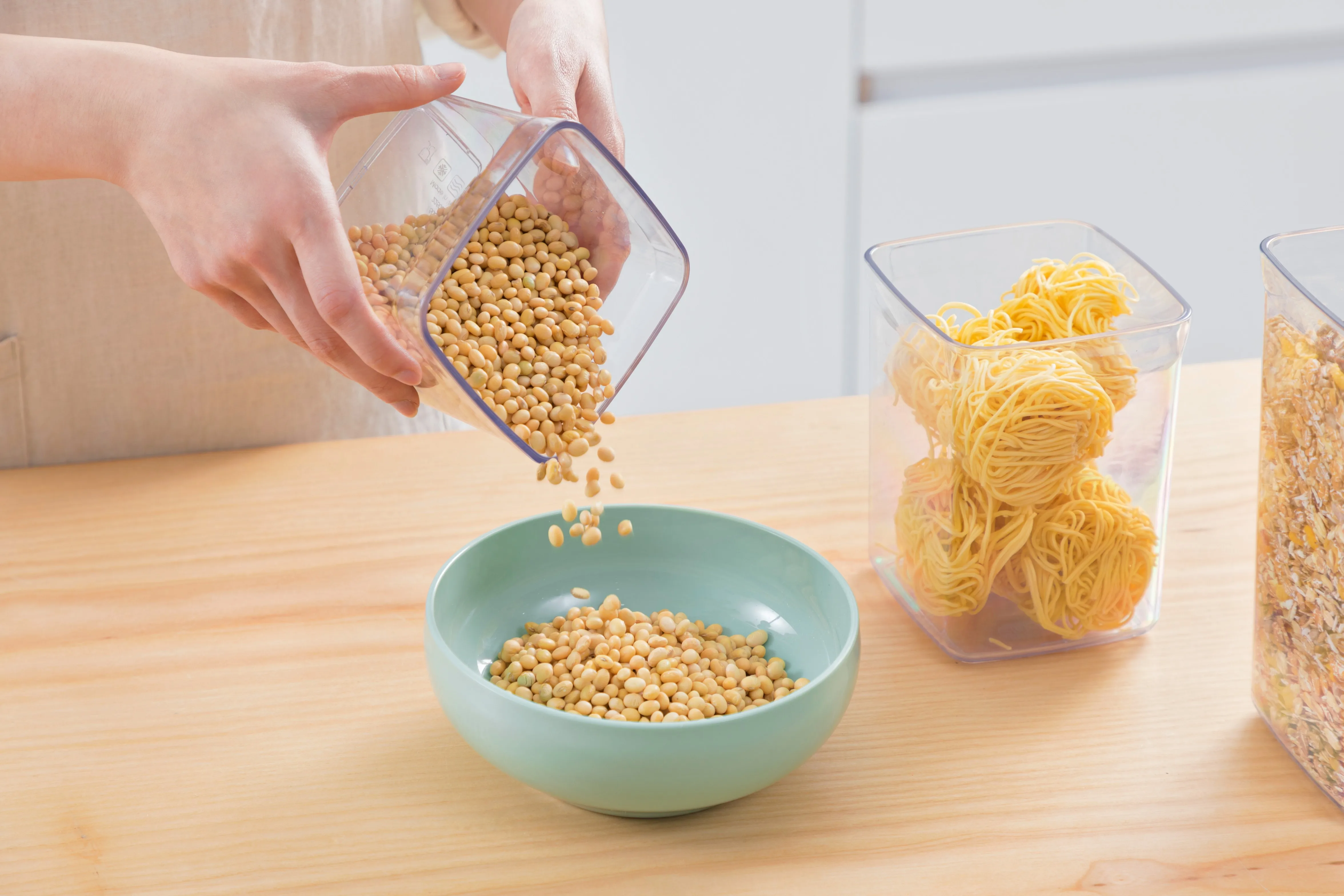 Hot Arrival 3-Piece Hokkaido Dry Food Container Set Super Tight Transparent Air Tight PP Plastic Various Modern Kitchen Spice