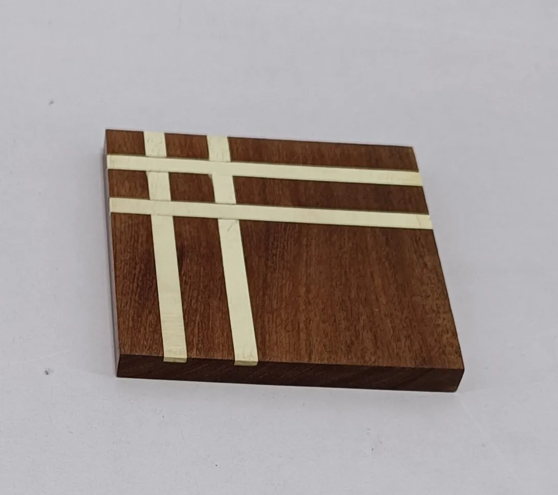 New Arrival Resin And Wood Coaster Set of 4 pcs With Wooden Stand Epoxy Custom Colour Tea Cup coasters at wholesale