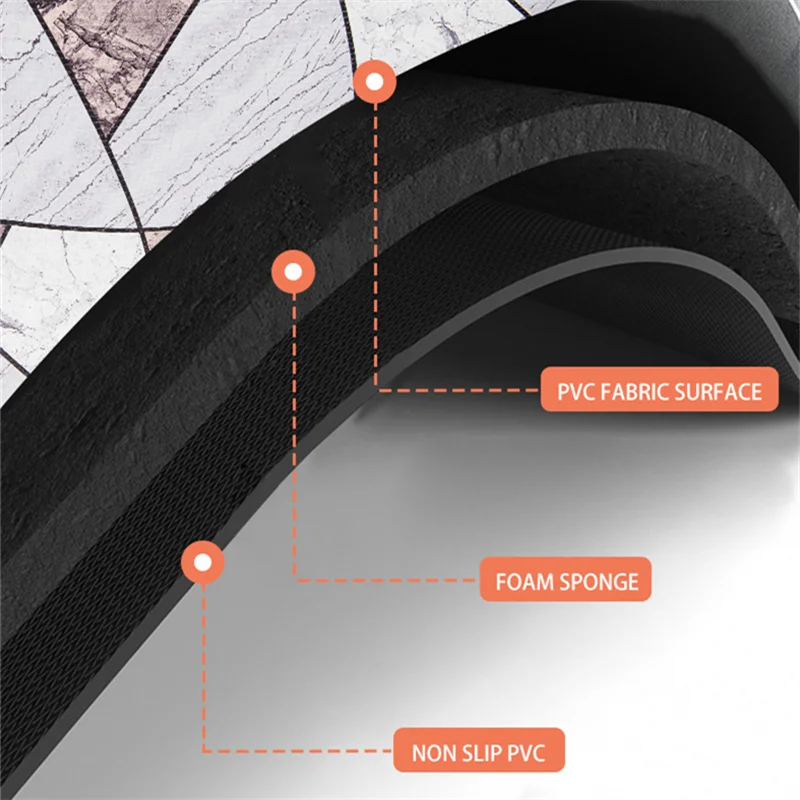 45*120 см 6 мм толщиной, прямоугольный, геометрический, на заказ, стоячий, мягкий, нескользящий, против усталости, кухонный напольный коврик