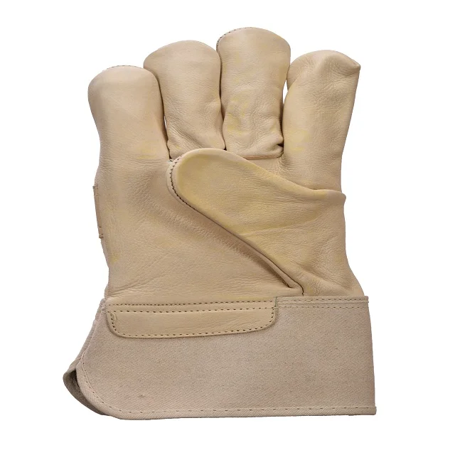 Leather Cowhide Industrial Labor Safety Machinist Hand Protective Welding Work Gloves for Unisex
