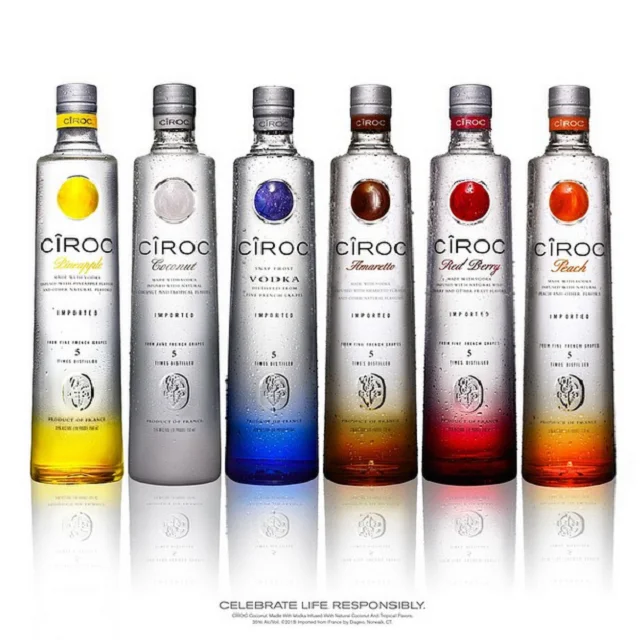 Недорогая оригинальная водка Ciroc роскошная ФРАНЦУЗСКАЯ ВОДКА 1 л размера 375 мл 750 низкая