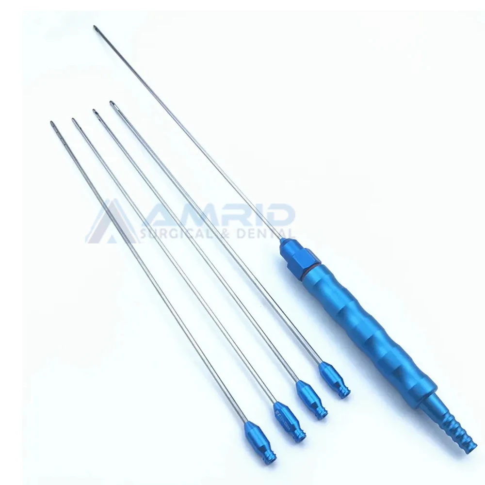 Hot Selling Liposuction Cannulas set Used For Professional Surgeries Plastic Surgery Liposuction Cannula set By AMRID SURGICAL