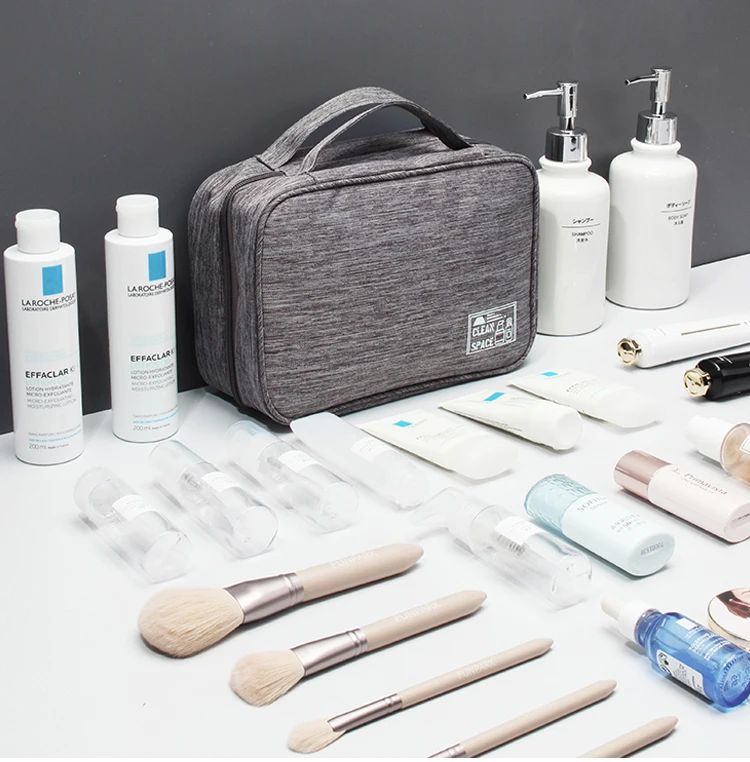 Water-resistant Makeup Cosmetic Bag Travel Organizer for Accessories Toiletry Bag Travel Bag with Hanging Hook