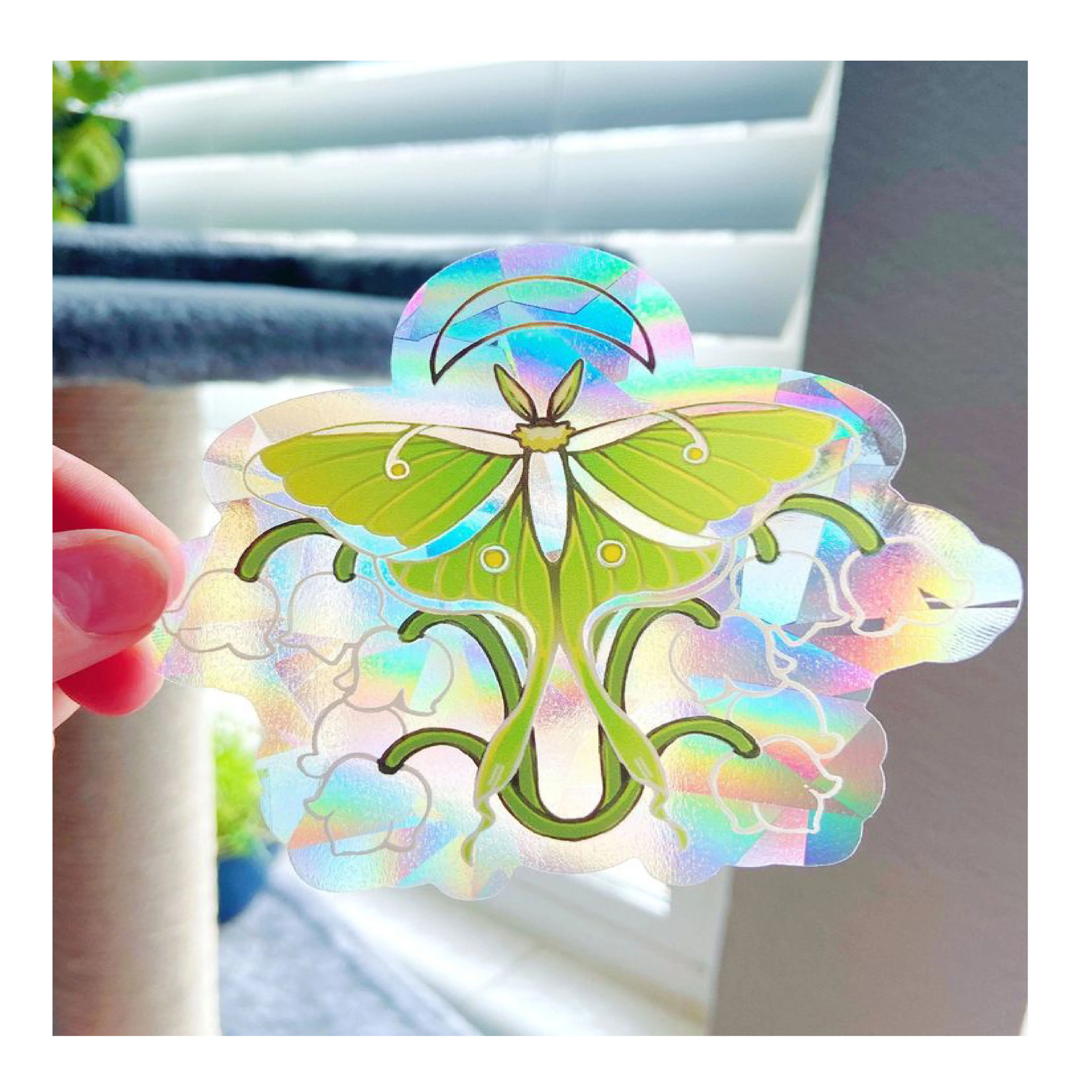 Custom Holographic Decorative Vinyl Stickers UV and Silk Screen Printed for Home Decoration