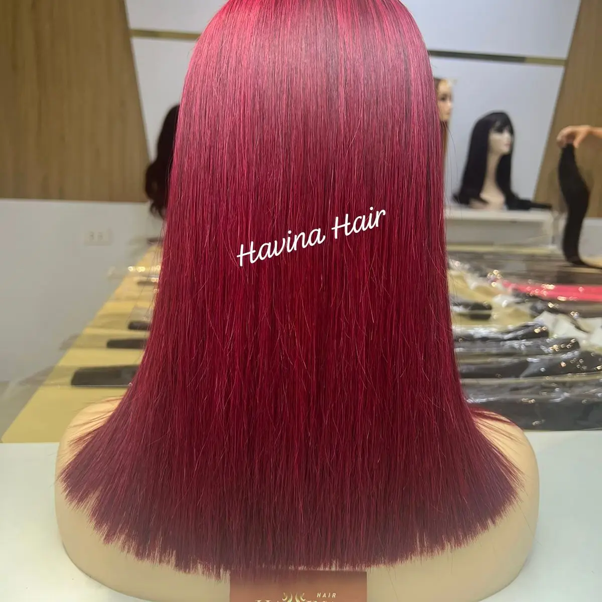 Bone Straight Vietnamese Super Double Drawn Brown Full Hair Extensions Unprocessed Virgin Human Hair Machine Double Woven