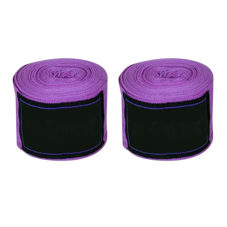 Custom Logo Printing Elasticated 100% 180 inch mexican Cotton Quick Boxing Hand Wraps Wrist Wraps Bandage