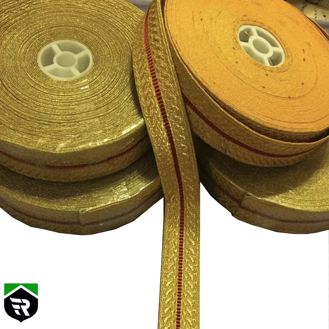 Оплетка из золотого майлара 25 мм платья или антикварная униформа аксессуары для одежды отделка Золотая оплетка