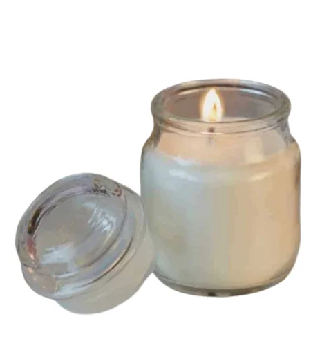 Hot Selling White Flower Scented Candle Soy Wax Glass Jars 200g From Indian Trusted Seller