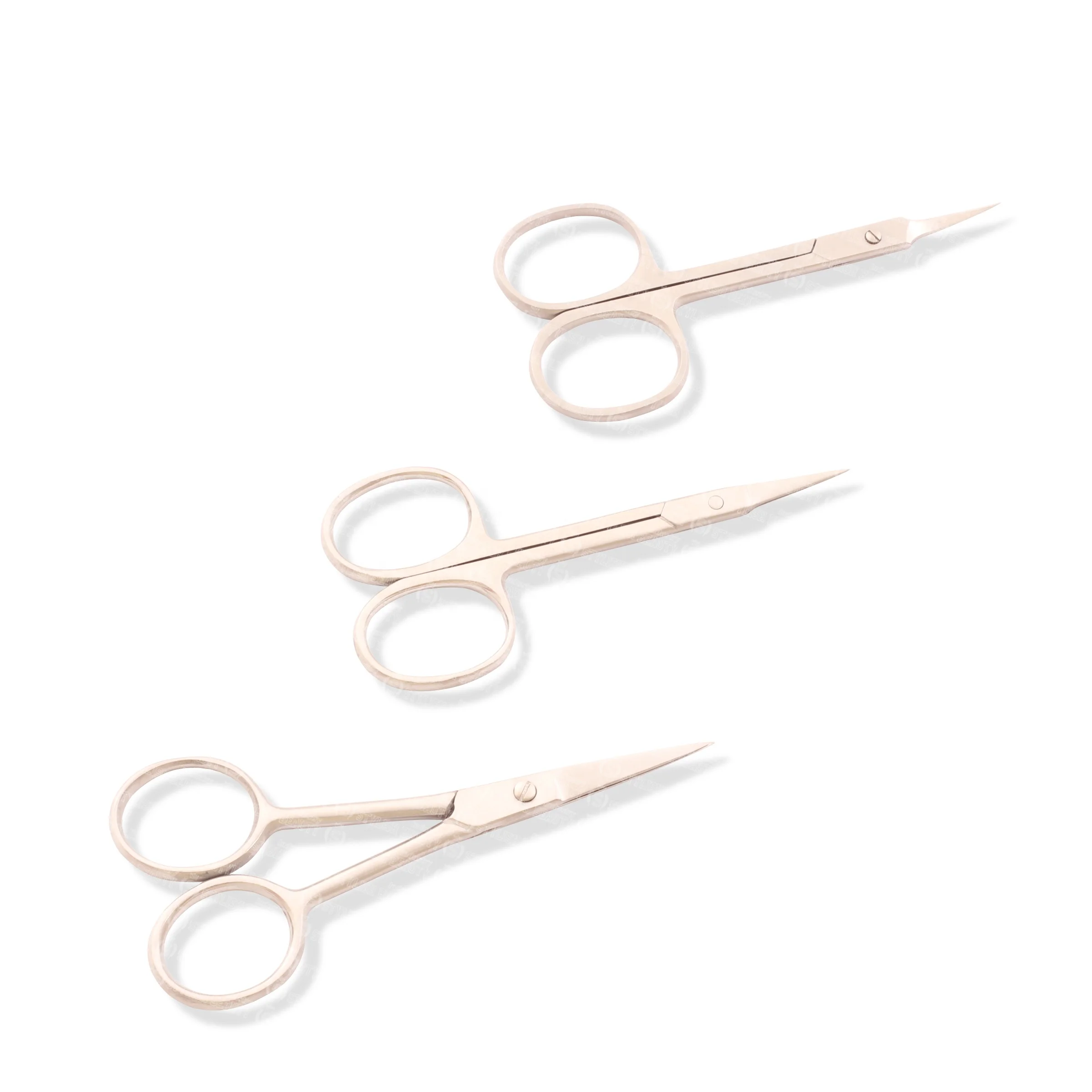 Professional Stainless Steel Manicure Nail Scissors Cuticle Scissor Curved And Straight Blade Customized Design