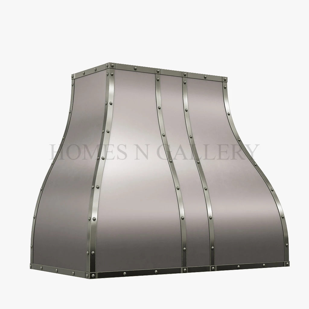 Stainless Steel Antique Design Handmade Customized Finishing Fire Place Range Hood Wall Mounted Kitchen Island At Cheap Price