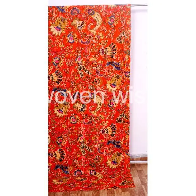 Chic Comfort: King Size Kantha Quilt - Add a Touch of Sophistication to Your Bed