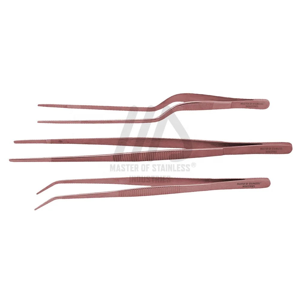 OEM Kitchen Chef Tools bakery tongs food tongs stainless steel Plant laboratory tweezers hand tools computer repair tweezers