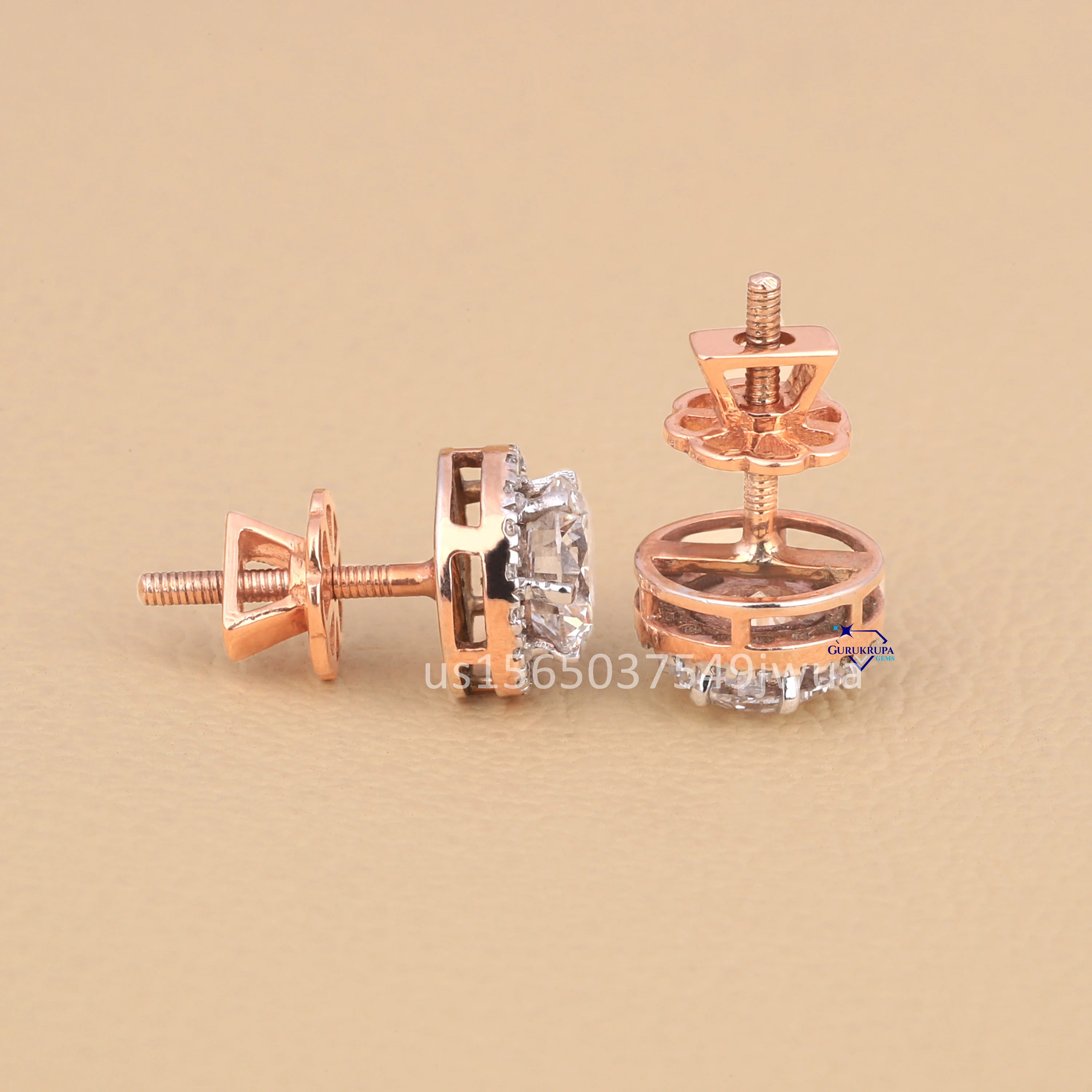 piercing jewelry 6 prongs set Moissanite diamond stud earrings in white 14K women earrings Real diamond ear studs jewelry