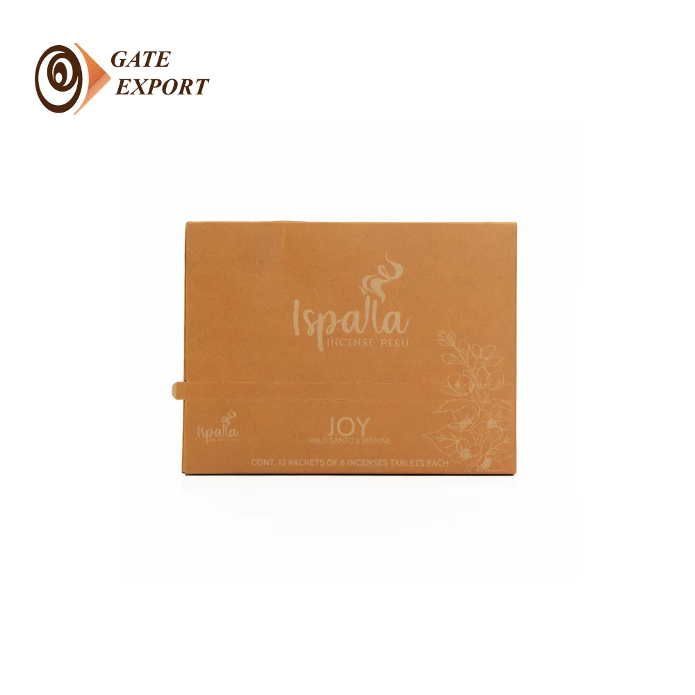 Ispalla Joy Natural Incense Tablets Organic Jasmine Scent Wood Resin Seed Material Therapeutic Aromatherapy Pack from Peru