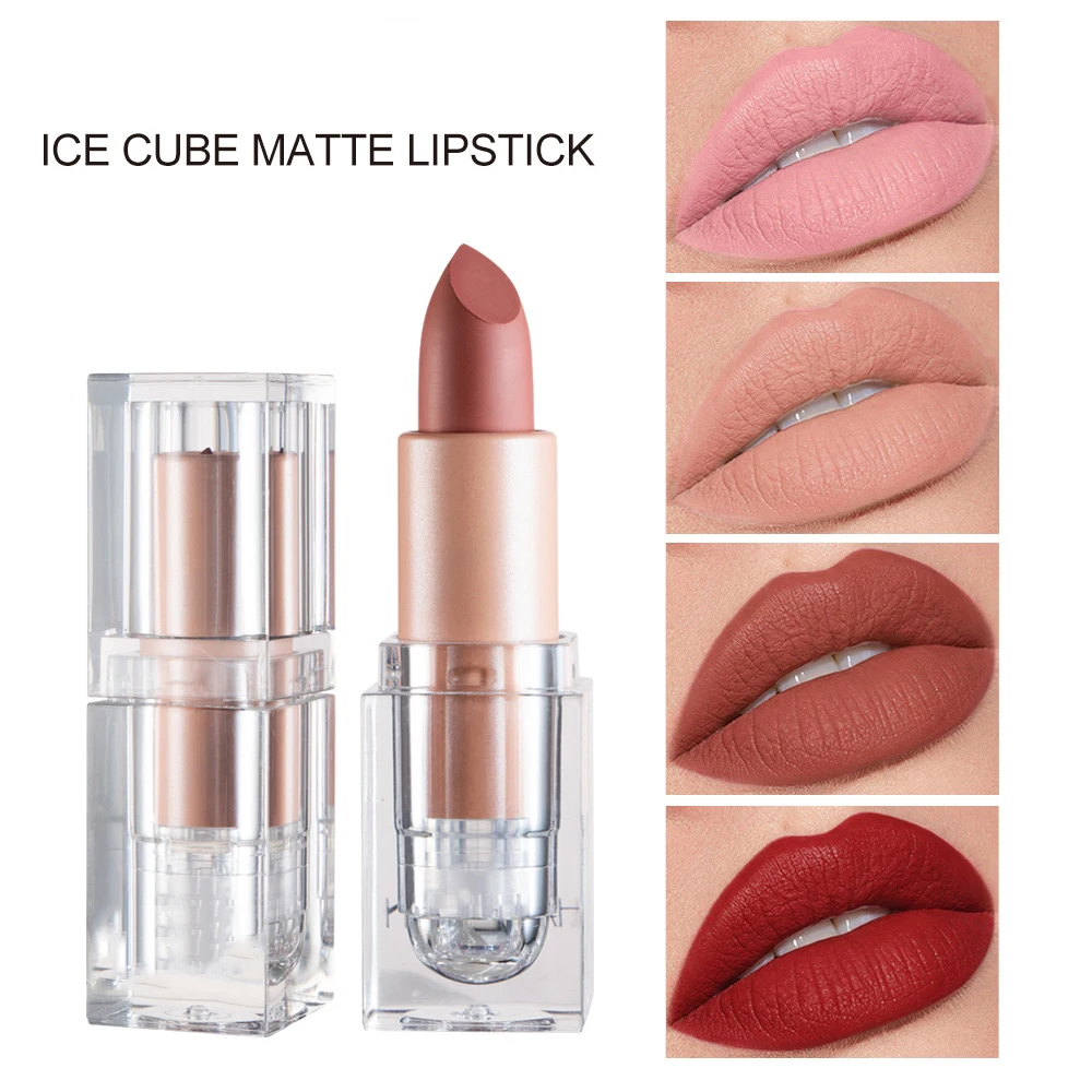 12 Colors Matte Red Nude Lip Stick Lip Balm Wholesale Private Label Cosmetics for Everyday Makeup