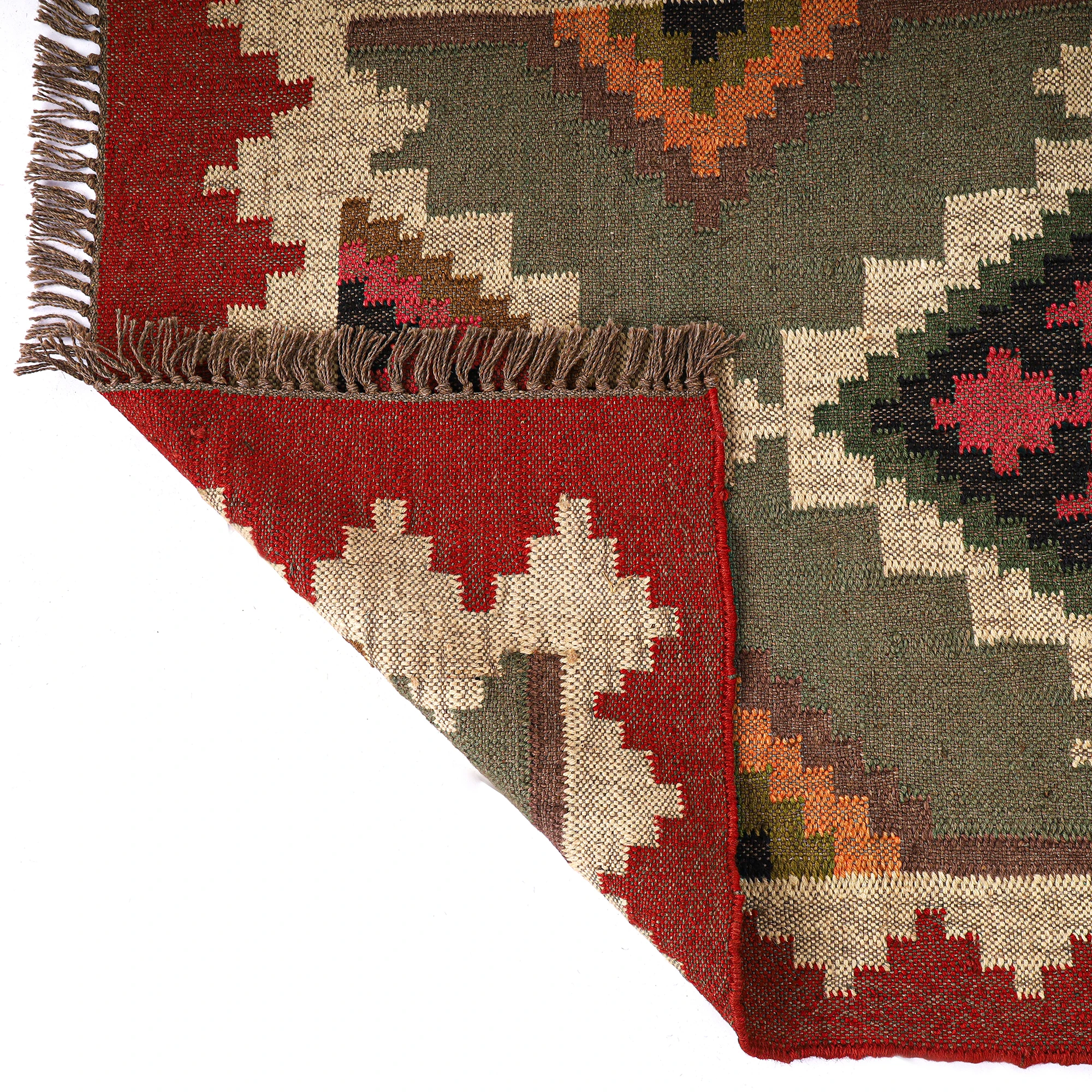 Fashionable Trendy Design Wool Jute Kilim Rugs Floral Embroidered Pattern Carpet Mats Rugs for Home Living Room Bed Room Hotel