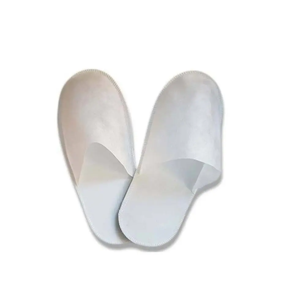 Hotel Slippers Non-woven Embossed  Slippers Cheap Natural Degradable Hotel Disposable Slippers