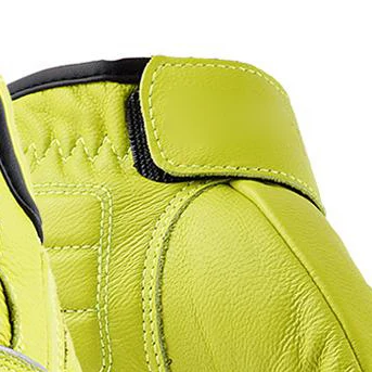 neon green breathable water proof leather riding knuckle protection racing motorbike custom made classic motorcycle gloves