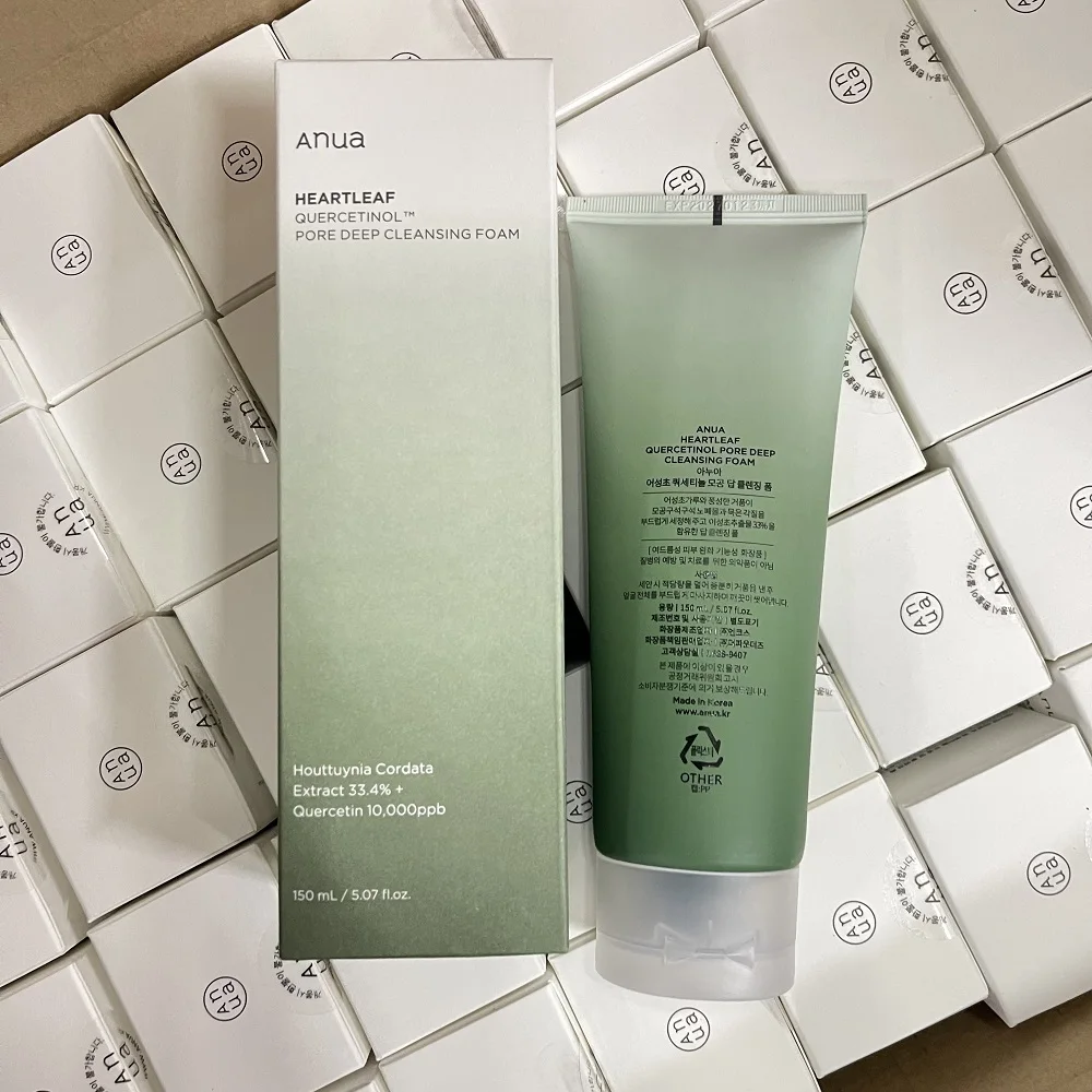 Korean facial cleansing Skin Care cosmetics Wholesale face foam Heartleaf Quercetinol Pore Deep Cleansing Foam 150ml