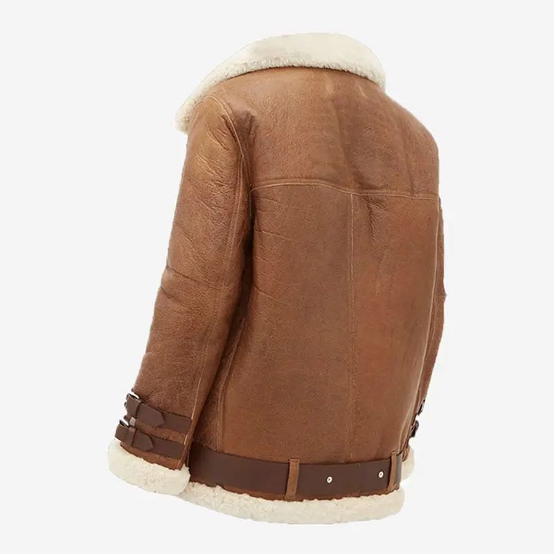 Top Quality Distressed Leather Coar Aviator Pilot Leather Jacket Coat