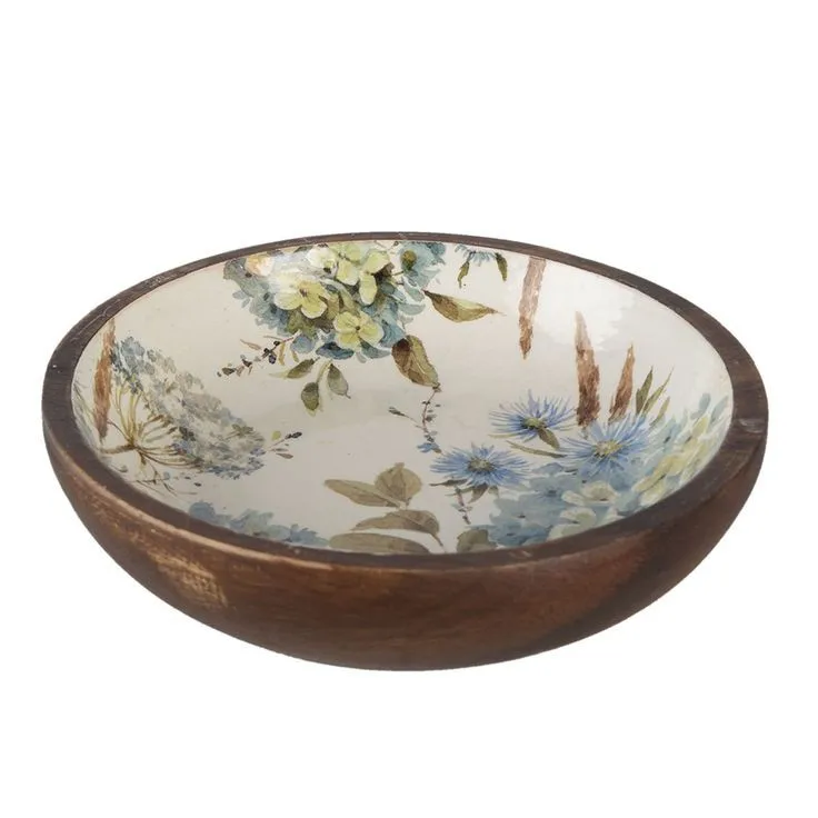 Enamelware Dinner Plate Fruit Bowl Mixing Bowl Enamel Deep Side Printed Salad Serving Bowls