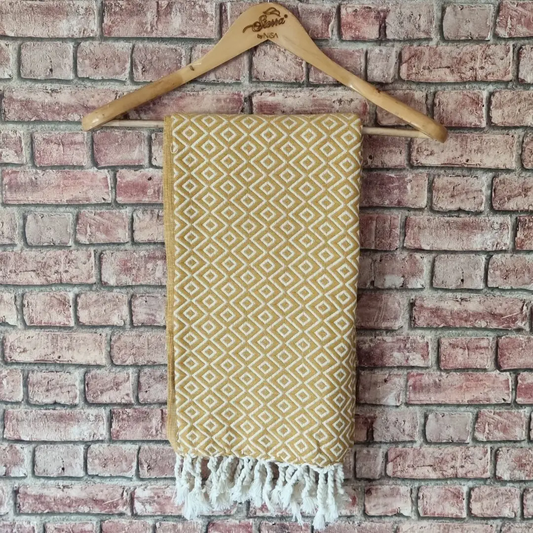 Sierra Linens, Baklava Patterned Peshtamal, 100% Cotton, 100x180 cm, 400gr.(+-5), Wholesale, Made in Turkey, Customizable