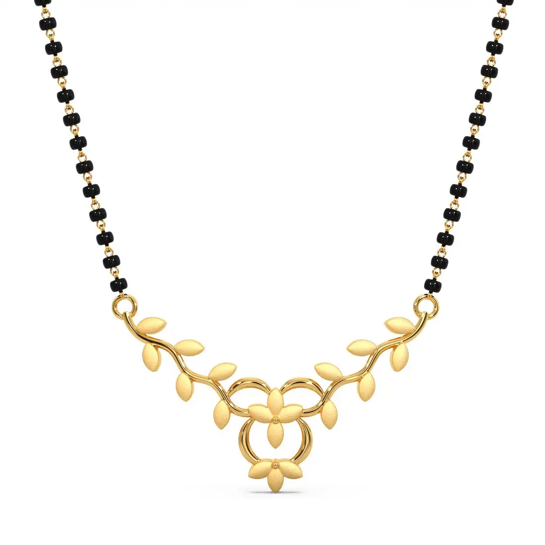 18K Gold Exquisite Skylar Mangal Sutra Pendant Women Minimalist Design Stainless Steel Necklace Chains Everyday Wear Ethnic