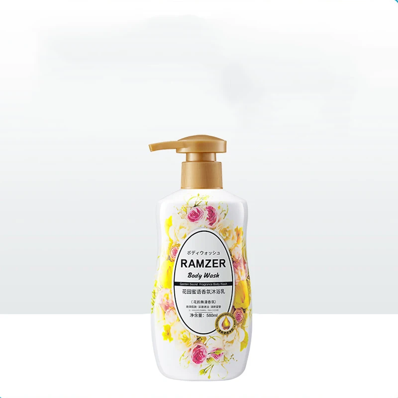 RAMZER OEM private label nourishing flower fragrance body wash cleansing body wash bath shower gel