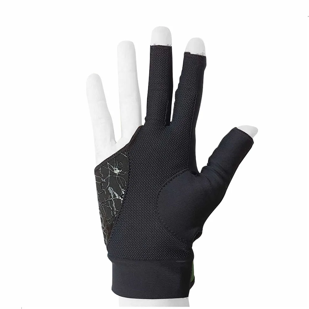Factory OEM Classic Style Left Hand Custom Printing Billiards Gloves Top Quality Anti Wrinkle Stretchy Snooker Gloves