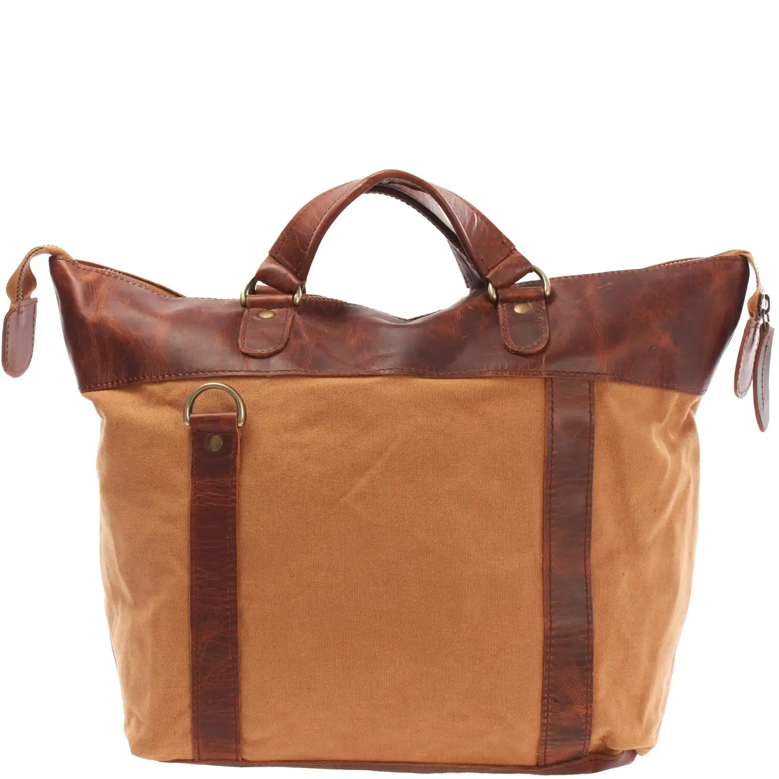 Street Smart Cognac Canvas Sling Bag with Adjustable Removable Sling Front Compartment Magnetic Closure Custom Logo Possible