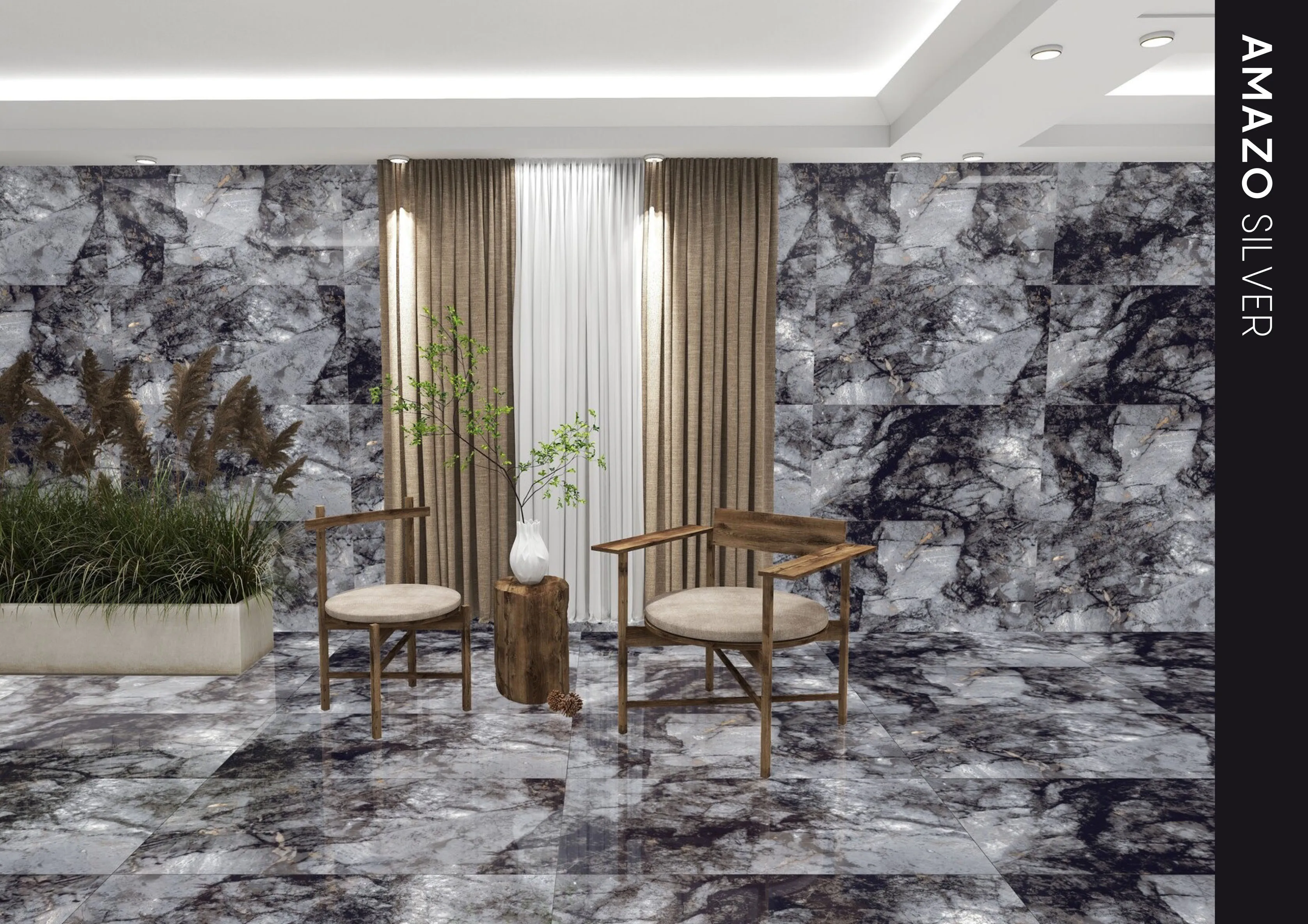 New trending 600 x 1200 mm 60 x 120 cm High Glossy Polished Porcelain floor tiles best sealing product in India