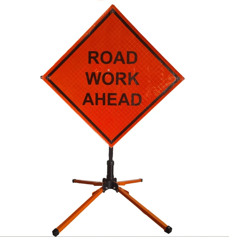 Road Work Ahead High Visibility Work Zone Traffic Safety  Reflective Roll up sign