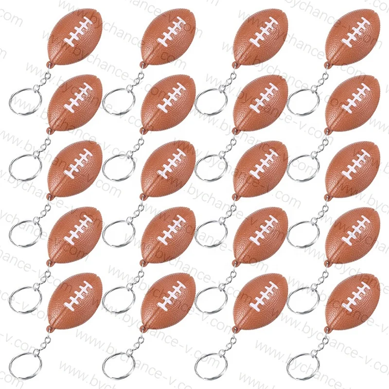 cheap gift for football lovers kids prize American football trendy keychain for Party Goody Bag Present Fillers