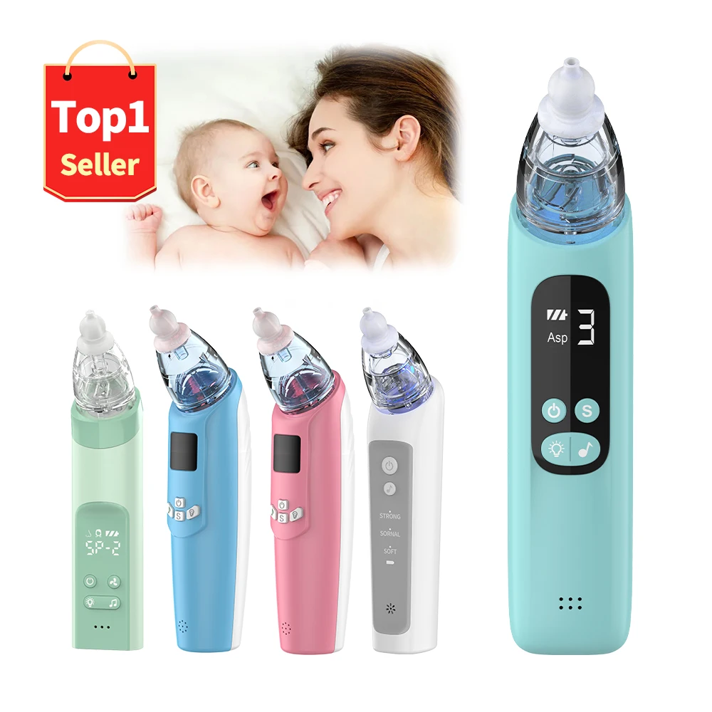 2024 Nasal Aspirator Baby Detachable Nozzle 5 Modes Electric Noiseless Baby Nose Cleaner Nasal Aspirator Vaccum Nasal Aspirator