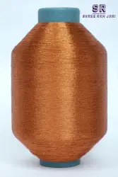 Wholesale 30D Cotton Pink Copper Colored Metallic Thread Morocco Metallic Yarn  Direct From Indian Factory Manufacturing Price