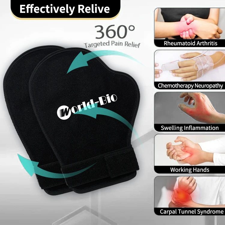 2023 Comfort Hot and Cold Ice Pack 2 Pack Gloves Ice Heat Therapy Hand Ice Packs for Full-Hand Injuries and Carpal Tunnel