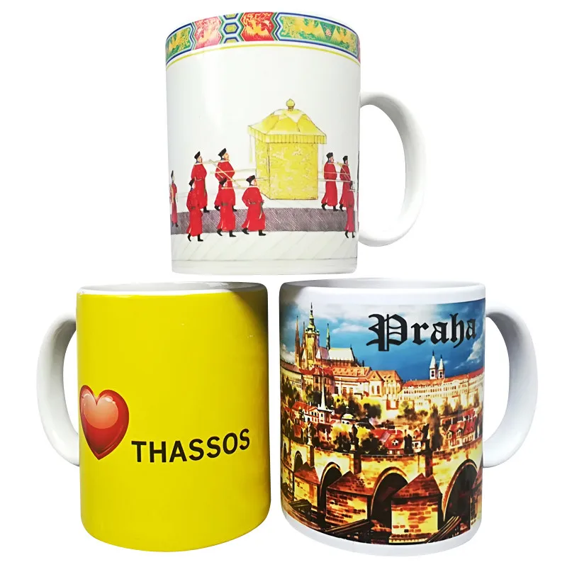 Wholesale Top Grade 3A Quality Blank Sublimation Coating Tyre 11oz White Ceramic Porcelain Tea Coffee Cup Mug