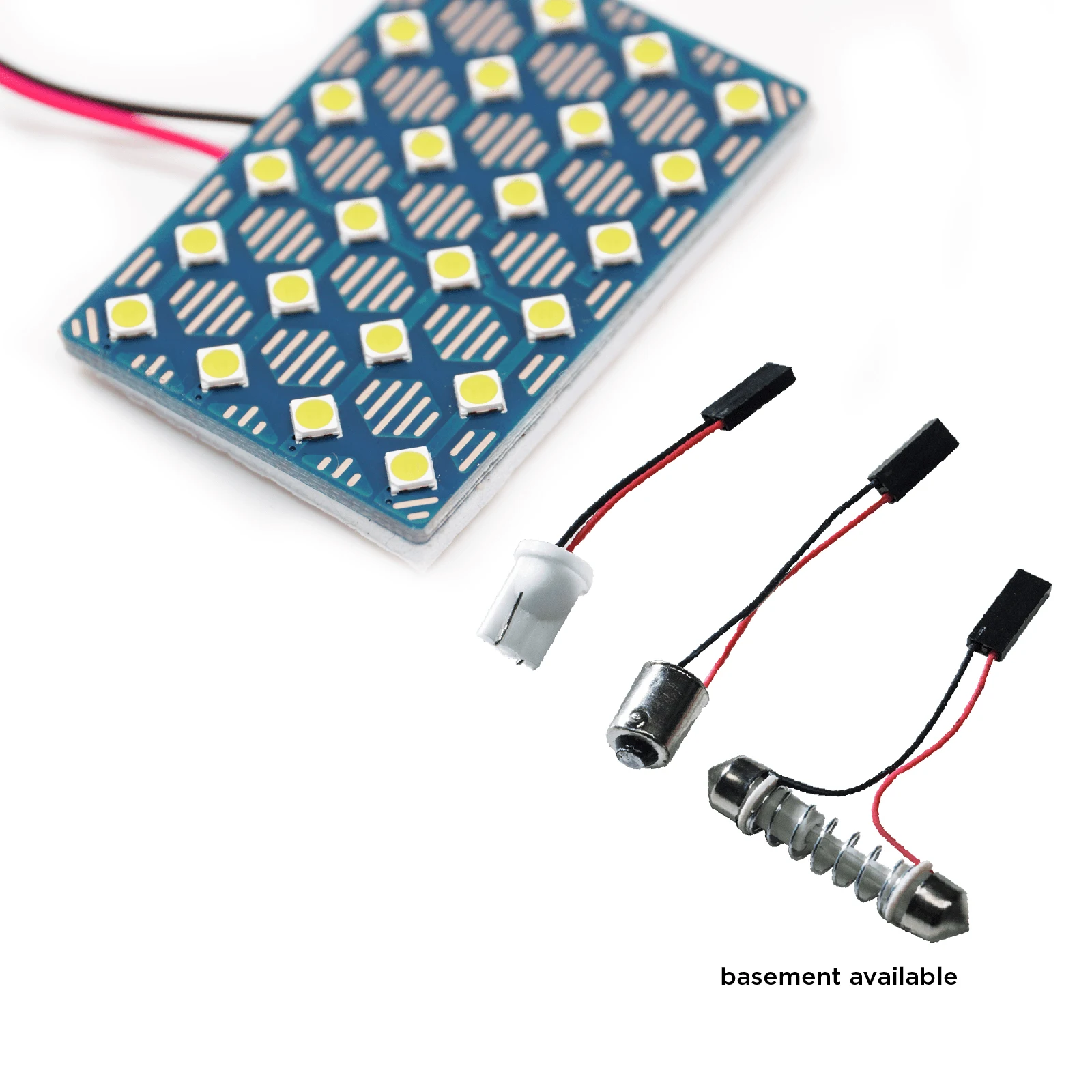 24SMD 3030 12V DC White High Brightness Board light for Car Auto Interior Dome Trunk Lamp Bulb T10 BA9S Festoon Adapter Kit PA