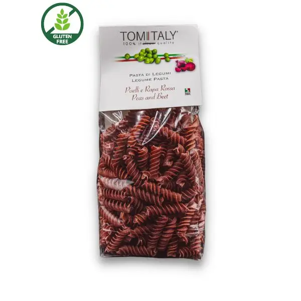 100% приготовленные в Италии Безглютеновые бобовые макароны горошек и репа 250 г для