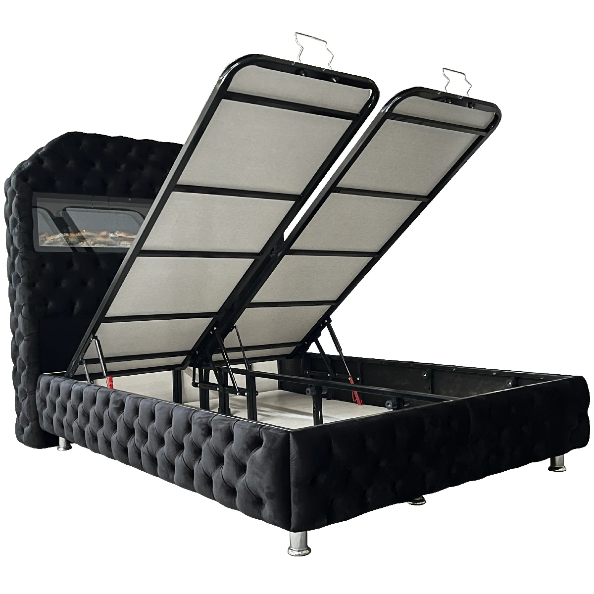 High Quality Best Seller Turkish Bedbase and Flame Ottoman Headboard Set Custom Size