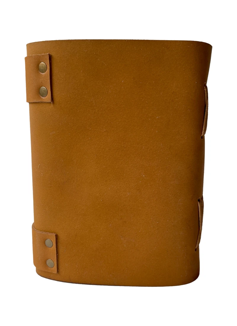 Elephant Design Laser Printed Genuine Leather Journal Softcover A5 Handcrafted Vintage Deckle Paper Diary with Two Brass C Locks