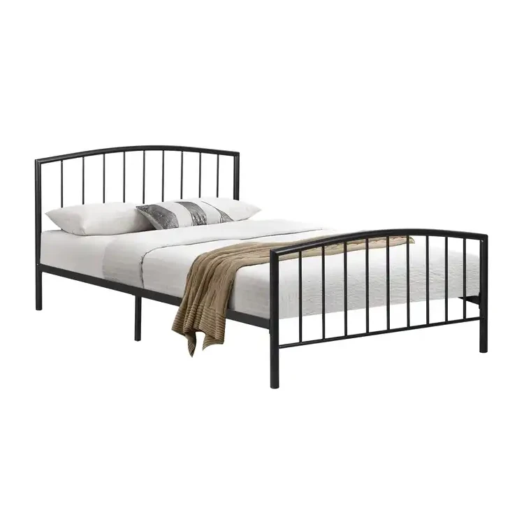 Good Quality Queen Size Metal Frame Hotel Iron Bed KD-2139 Modern Furniture From Malaysia