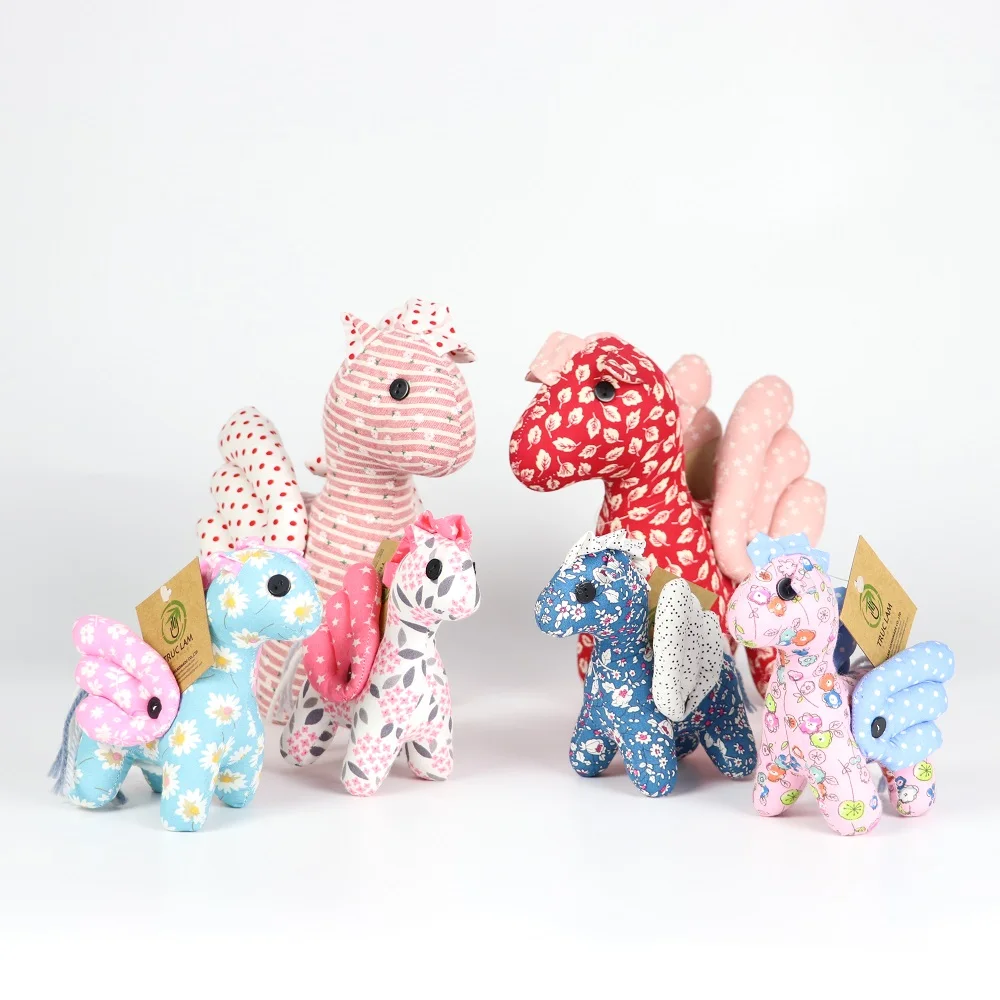 Various Colors Toys & Hobbies Pet Toys Mini Cotton Floral Pattern Fabric Pony Has Wings Stuffed Animal Toys