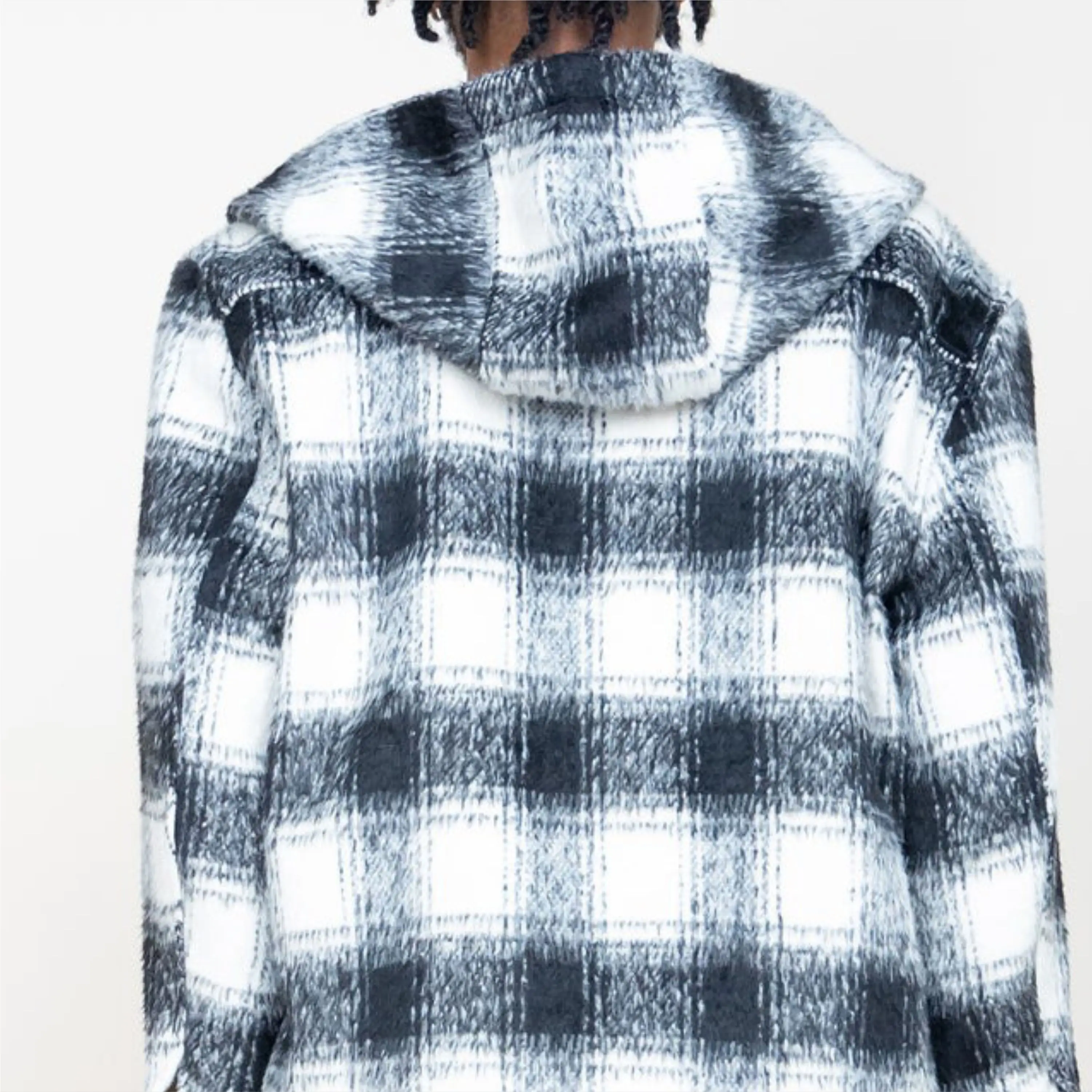 Clothes Casual Streetwear Mens Khaki Light Blue wool Jackets Coats classic stand up collar Bomber Spring Autumn Jacket