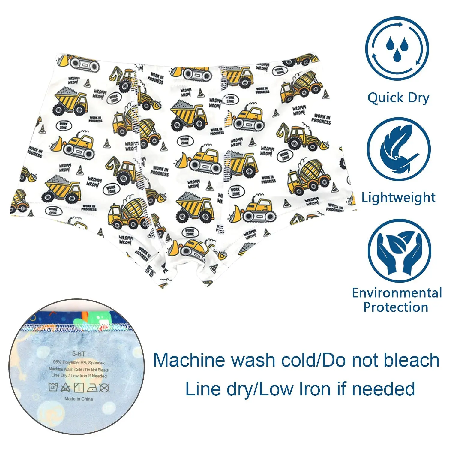 Hot Sale Customize Cartoon Print Brief Children Boxers Young Boys Underwear