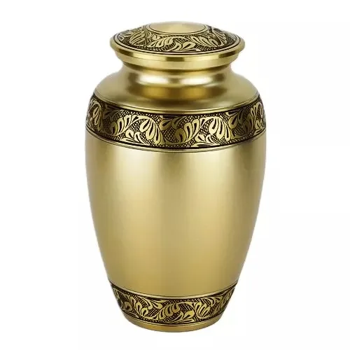 Top Selling Pet & Adult Human Cremation Urns Premium Quality Brass Cremation Urns With Engraving Band Metal Funeral Urns India