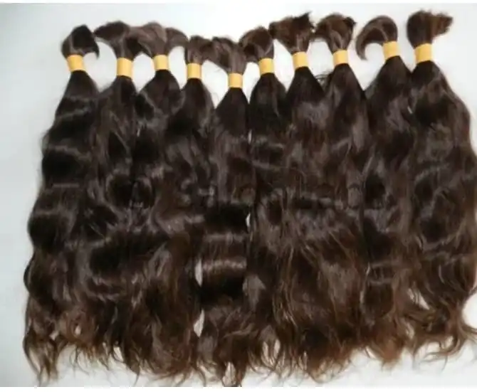 Natural Brazilian human hair wavy hair extensions