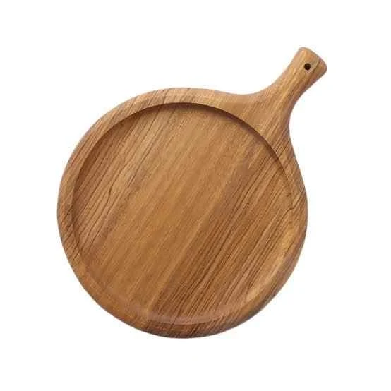 Handmade Wooden Pizza Board Ideal for Baking and Serving Natural Wood Pizza Board Kitchenware Accessories Chopping Blocks