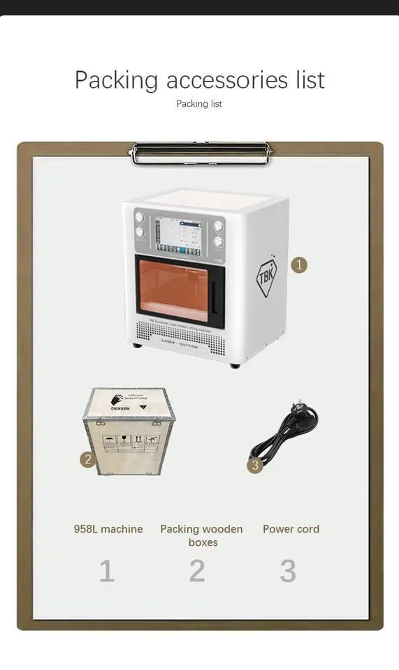 958L Repair Back Glass Laser Machine with Fume Extractor DIY Laser Engraving Machine for Wood Plastic Leather